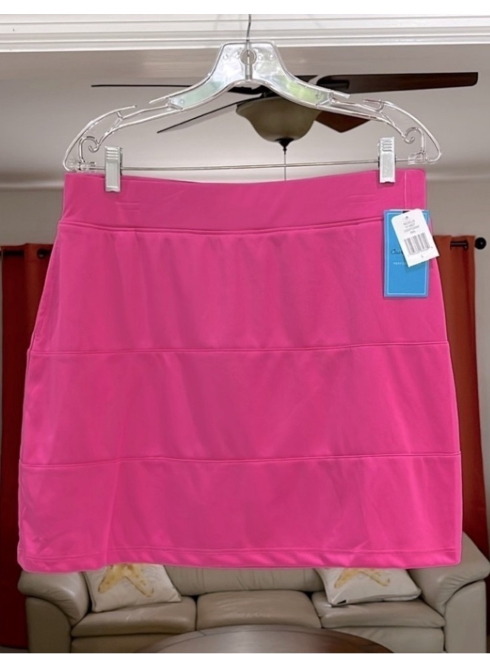 NWT Court Haley Women’s Pull On Solid Hot Pink Golf Skort Size M